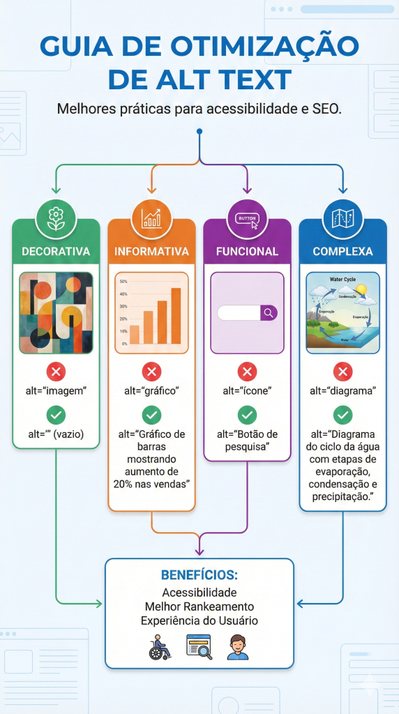 Otimizando o Alt Text para Diferentes Tipos de Imagens